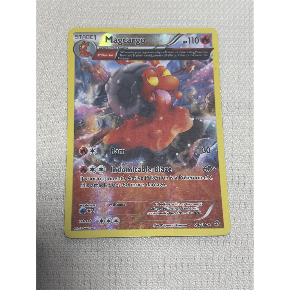 Magcargo 24/160 XY Primal Clash Rare Pokemon Card in Protective Sleeve NM